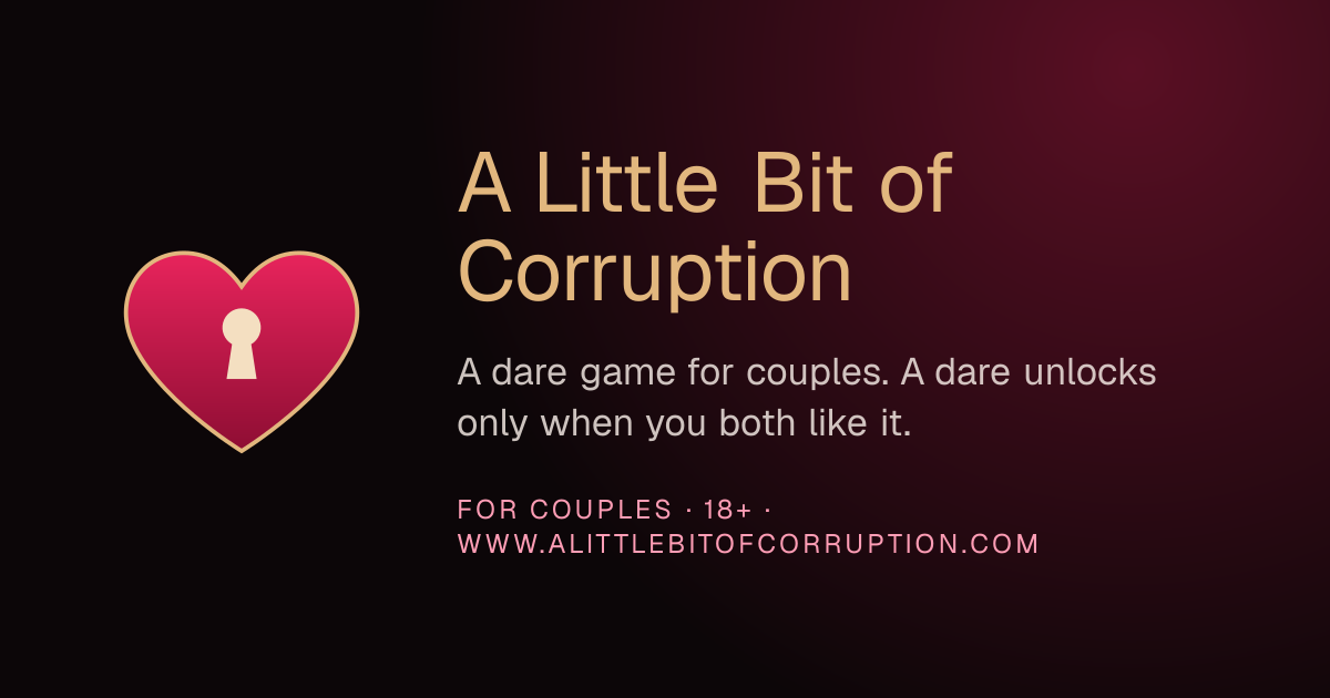 "Can we try ...?" is the hardest sentence in a relationship. I built a game so nobody has to say it.